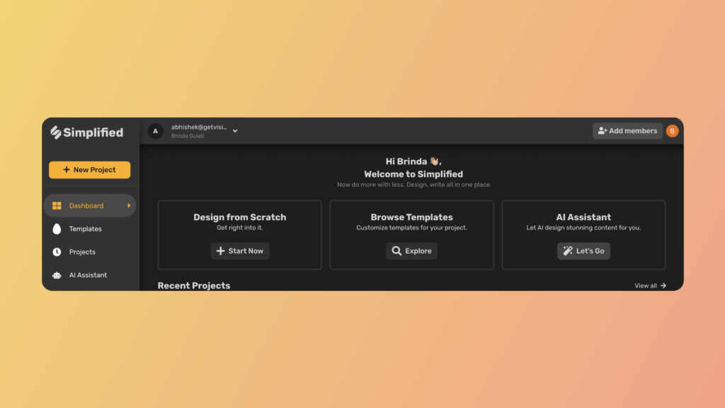 simplified screen