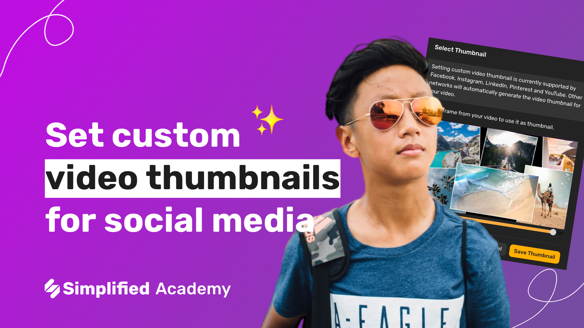 set custom video thumbnails for social media
