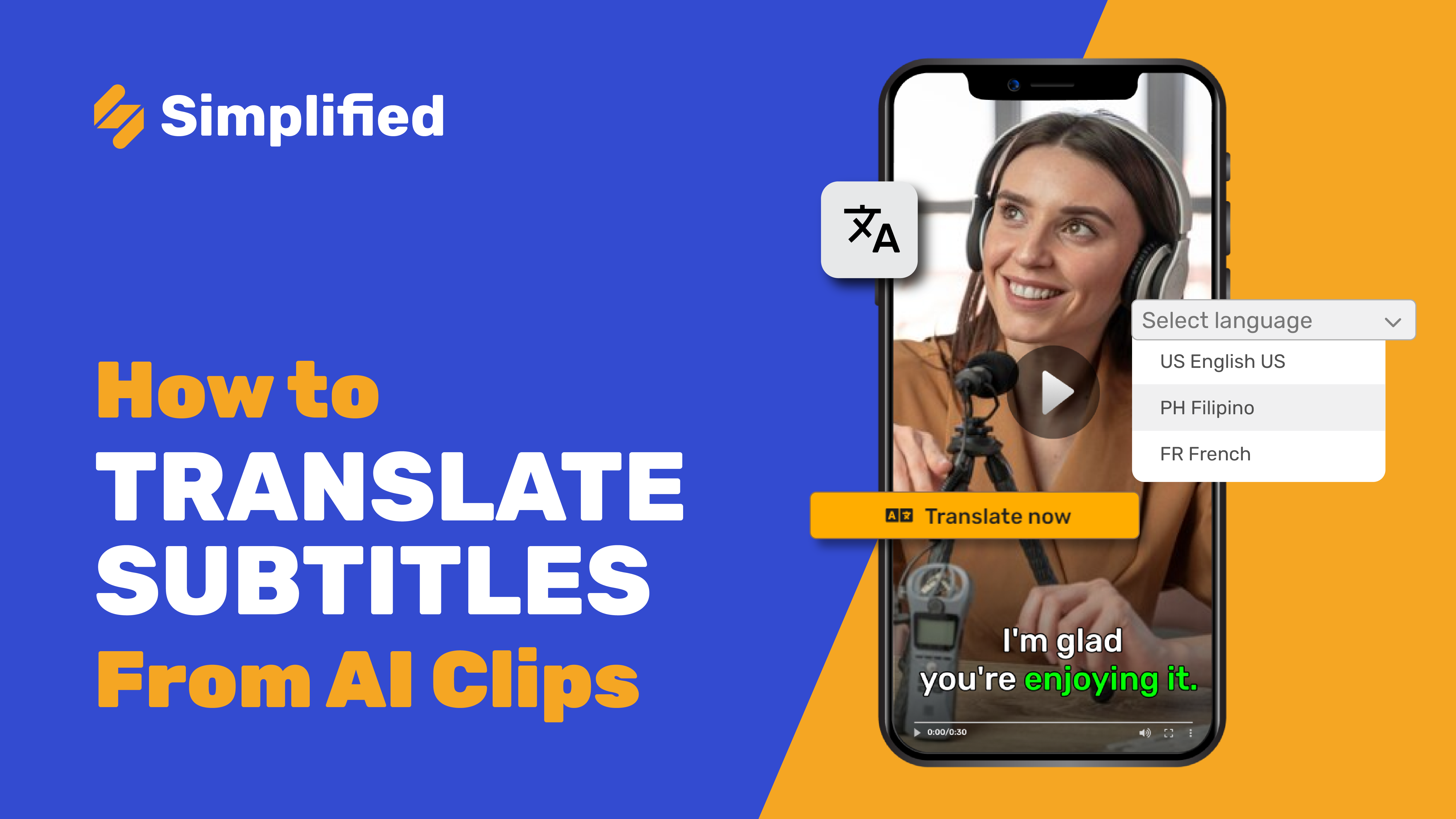 How to translate subtitles from AI Clips